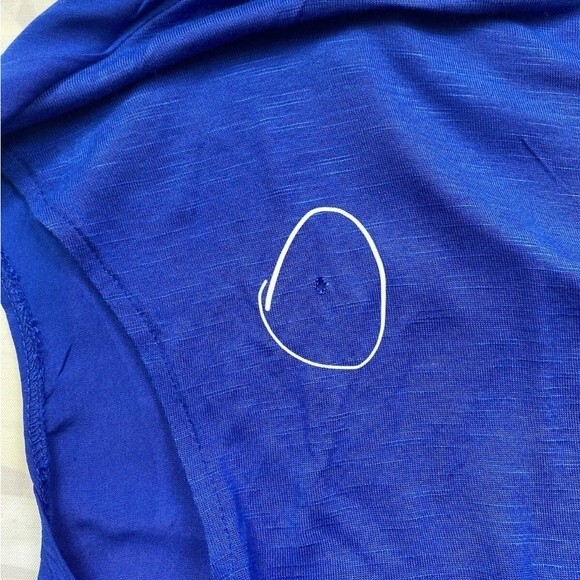 Max Studio Women's Top Sz M Blue Short Sleeve Casual Rayon Blouse - Picture 8 of 9